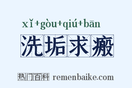 洗垢求瘢是什么意思的图片